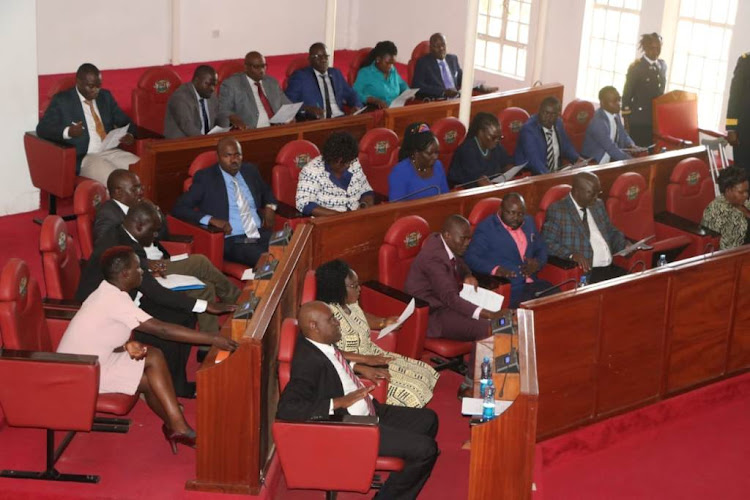 Vihiga assembly taking its first sitting after being sworn in and electing the speaker Chris Omulele on Tuesday, September 27.