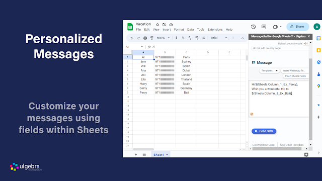 MessageBird for Google Sheets™  screenshot 1
