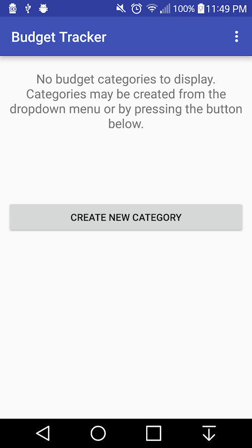 Android application Budget Tracker screenshort