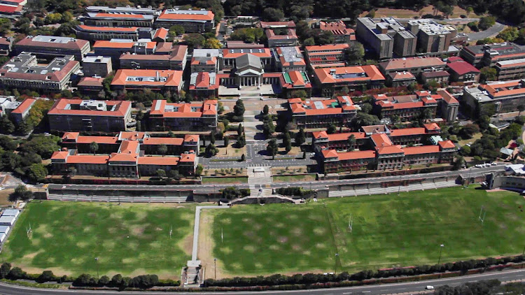 The University of Cape Town seems like a ghost town from above.