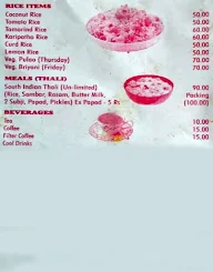 Sarathi South Indian Family Restaurant menu 1