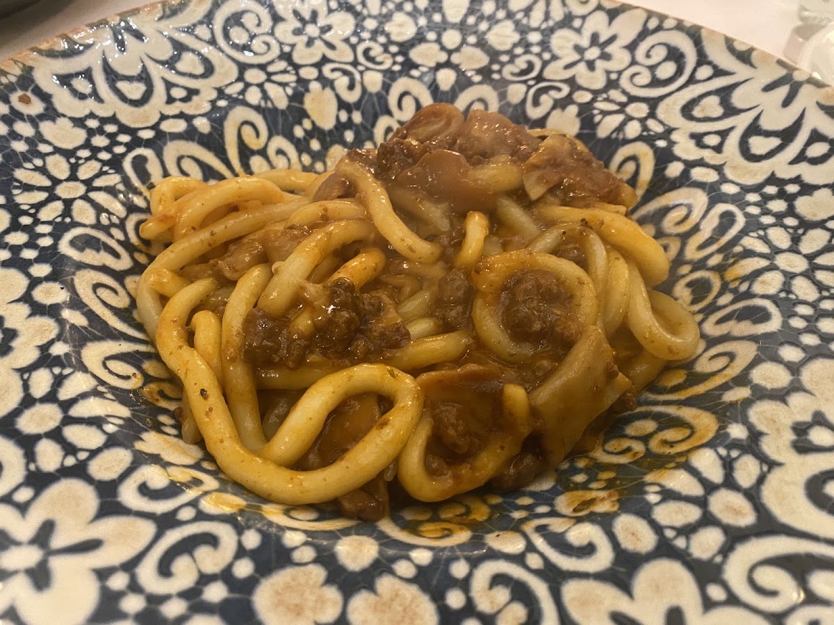 Pici con il ragù di chianina