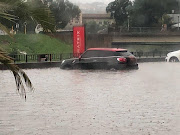 Flash floods in Alberton, Gauteng, after heavy downpours on February 26 2021.