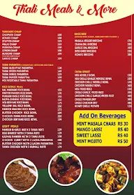 Thali Meals And More menu 1