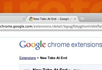 New Tabs At End