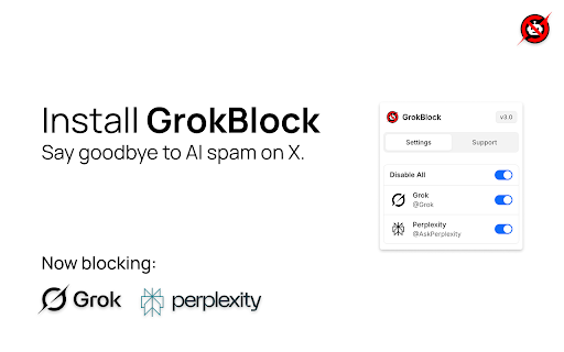 GrokBlock – Block AI Replies & Mentions on X