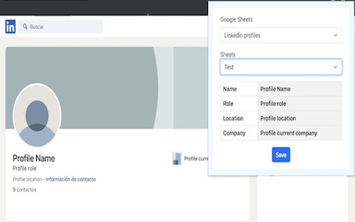 Linkedin to Google Sheets