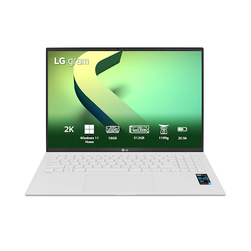 Máy tính xách tay/ Laptop LG Gram 16Z90Q-G.AH54A5 (i5-1240P) (Trắng) - Hàng trưng bày