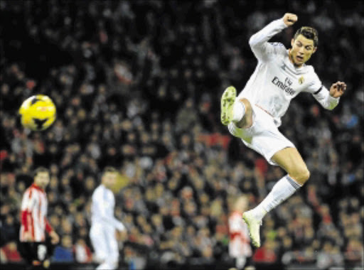 RED-CARDED: Real Madrid's Cristiano Ronaldo during a game against. Bilbao on Sunday. PHOTO: AFP