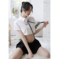 Đồ ngủ Cosplay nữ sinh thư ký cà vạt chấm b