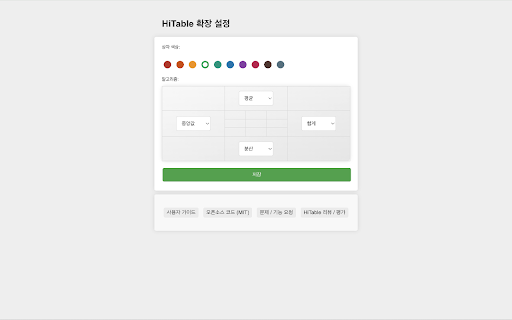 HiTable: 웹 페이지 테이블 데이터 즉시 분석