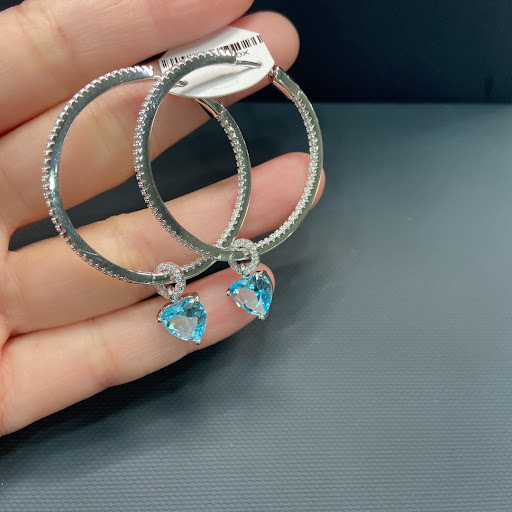 Title 6, Blue Haoshi Shining Diamonds 925 Sterling Silve...