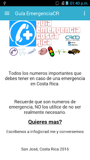 Guía Emergencia Costa Rica