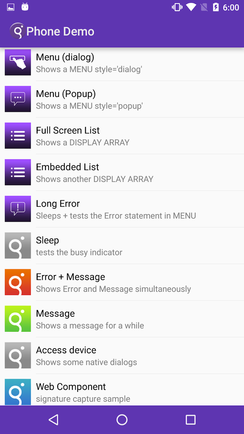 Genero Mobile Dev Client Screen 2
