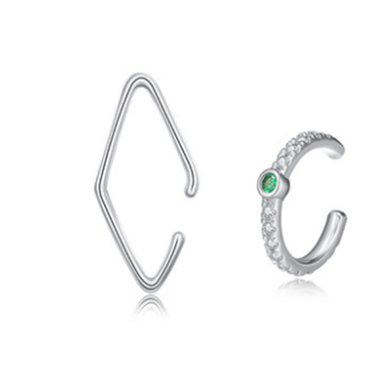 Title 4, Ear Cuff Feminino Prata 925 Design Avançado Sem...