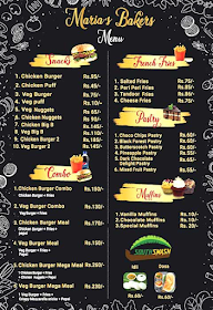 Marias Bakers menu 1