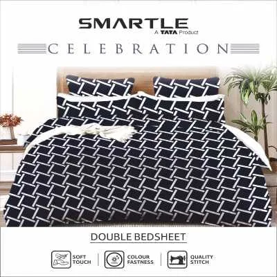 Smartle Celebration Double Bedsheet Diamond Pack Of 1