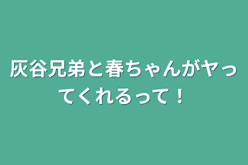 灰谷兄弟と春ちゃんがヤってくれるって！