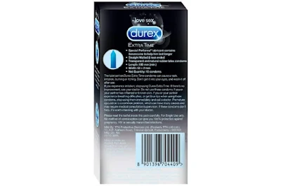 Durex Extended Pleasure/Extra Time Condoms - 3 pcs