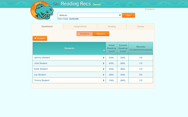 SAS Reading Records chrome extension