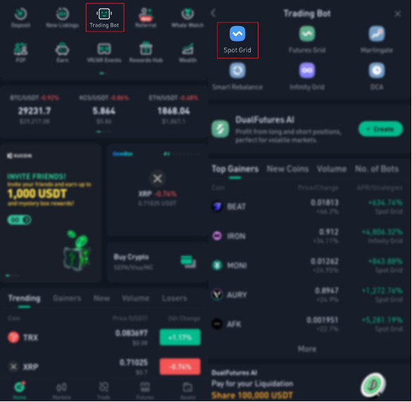 Spot Grid Bot Selection Process