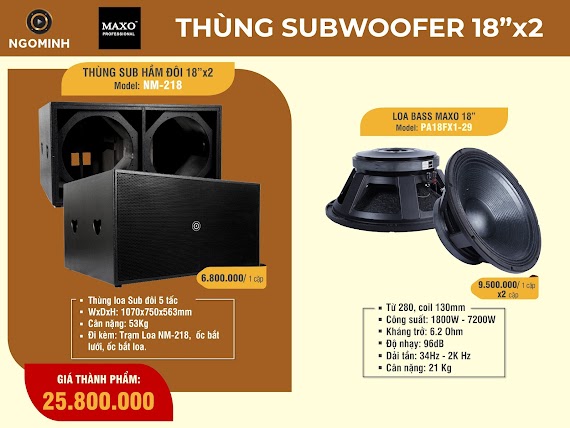 Loa Sub Đôi Nm - 218, Pa18Fx1 - 29