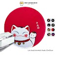 Lót Chuột Nhỏ Hình Tròn, Kích Thước 20X20Cm Đế Chống Trượt Bo Viền Chắc Chắn - Baby Chicken Decor