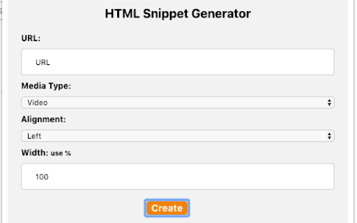 HTML Snippet Generator