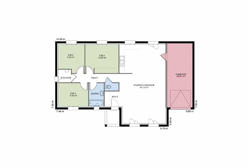  Vente Terrain + Maison - Terrain : 500m² - Maison : 110m² à Crespin (59154) 