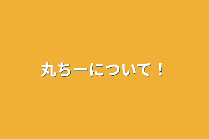 「丸ちーについて！」のメインビジュアル