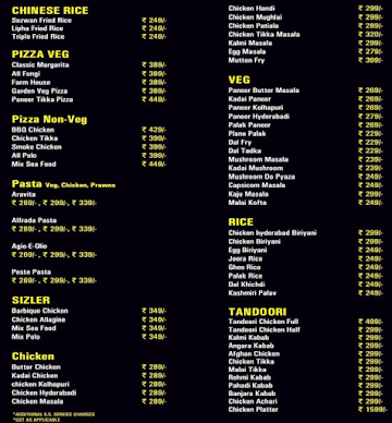 4 Friends pub,Bar &Restaurant menu 