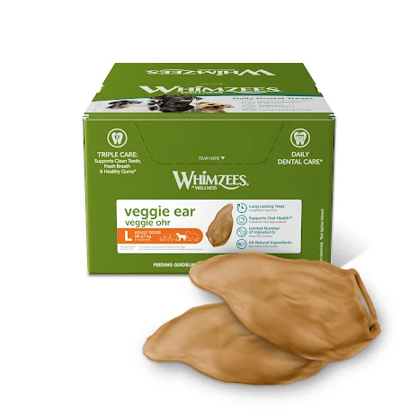 WHIMZEES Tuggben Veggie ra, 60 g, L, display med 18 st