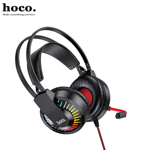 Tai Nghe Chụp Tai Gaming Hoco W105, Tai Nghe Headphone Kết Nối Pc, Điện Thoại, Kèm Mic Tiện Lợi