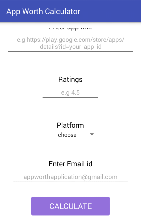 App Worth Calculator : Price Screen 2