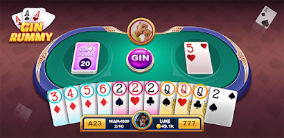 Gin Rummy Offline Classic Game Screenshot
