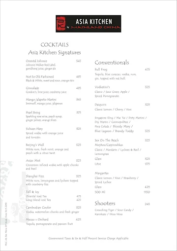 Asia Kitchen By Mainland China menu 