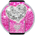 Shiny Diamond Pink Glitter Keypad Theme icon