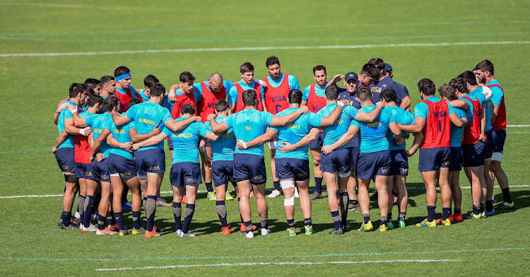 Argentina players during a training session at Loftus in Pretoria.