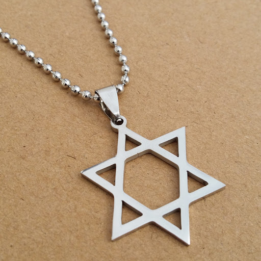 Title 10, Six-pointed star necklace a beautiful symbol of...