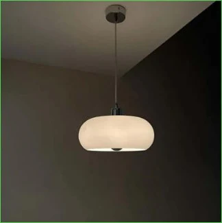 Middle Aged Milk White Bauhaus Glass Three Headed Egg Tart Pendant Light, elegant and modern lighting for your home, cre