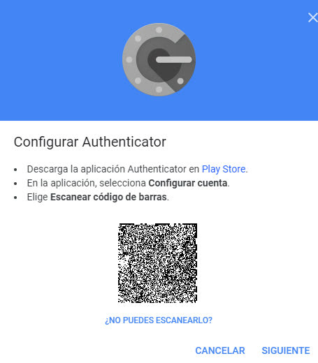 activar la verificación en 2 pasos de google