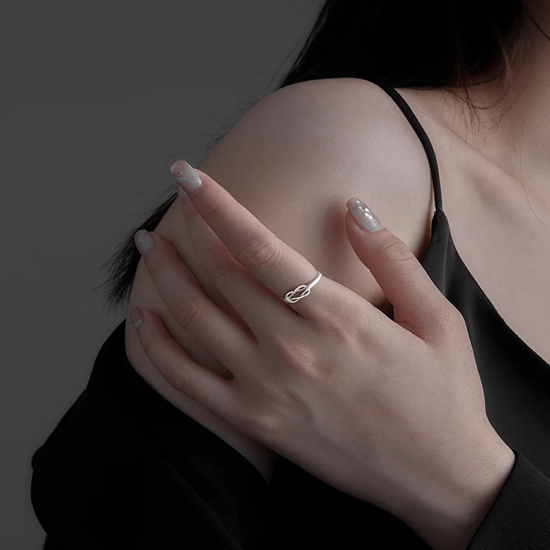 Title 4, Bague Femme Rétro Luxe Argent Niche Polyvalente...
