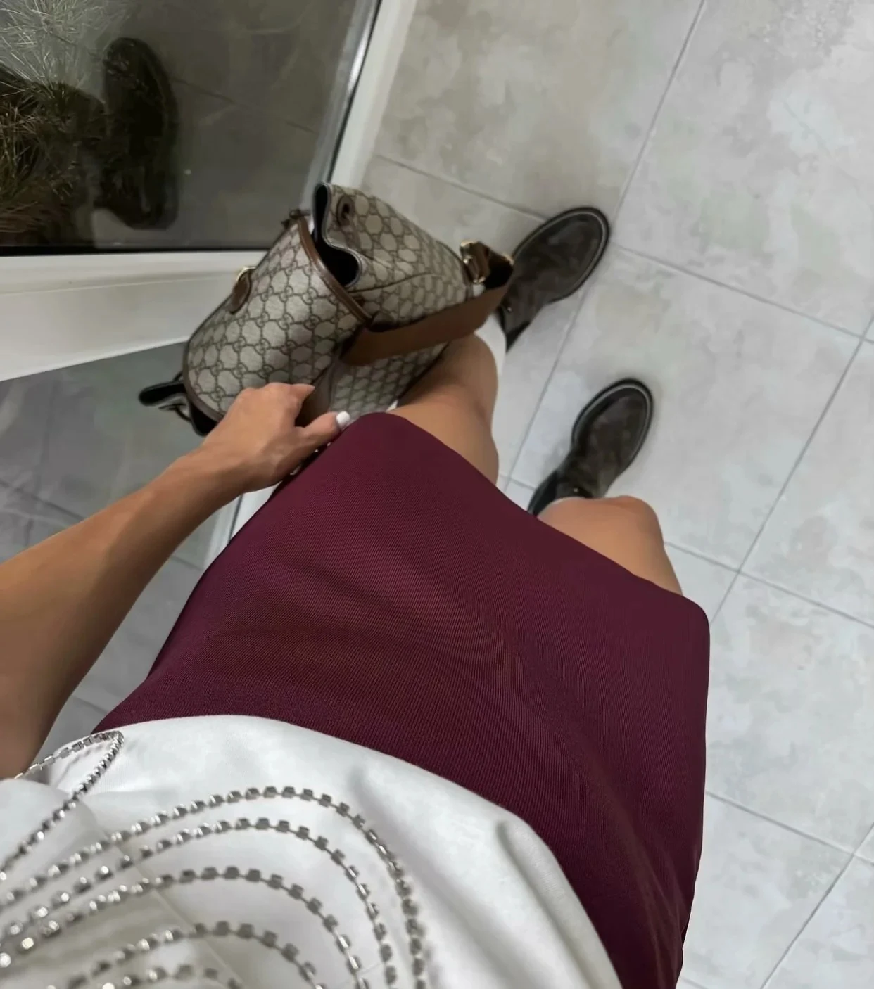 Title 22, Dames V-hals lange mouw eenvoudige gebreide pak...