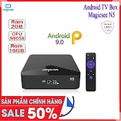 Android Tivi Box Magicsee N5 - Chip S905X - Android 9 - Ram 2Gb Rom 16Gb - Xem Truyền Hình Free