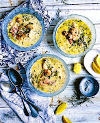 Creamy fish chowder.