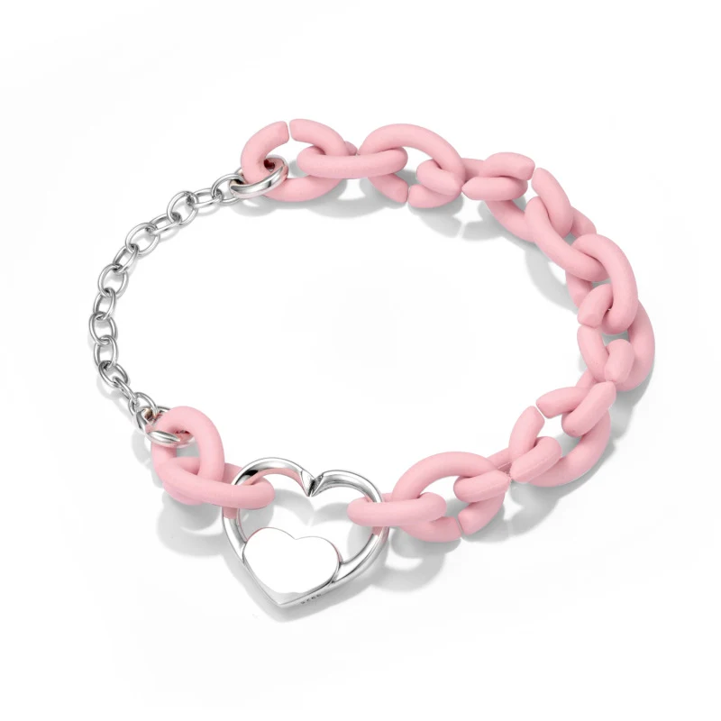 Love 925 Pulseras de Plata de Ley para Niñas DIY. Accesorios de Goma. Pulsera Terminada. Crea Joyas Únicas, Regalos Personalizados.