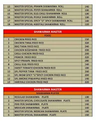 Shawarma Master menu 2