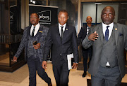 Johannesburg mayor Kabelo Gwamanda, centre, at the council chambers in Braamfontein. File photo. 