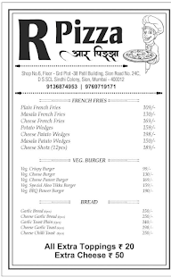 R Pizza menu 2