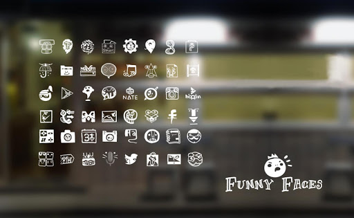 Funny Faces Launcher Theme